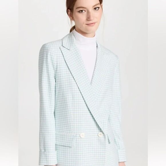 Alice and Olivia Justin Houndstooth-pattern Blazer NWT size 12 - Picture 7 of 11